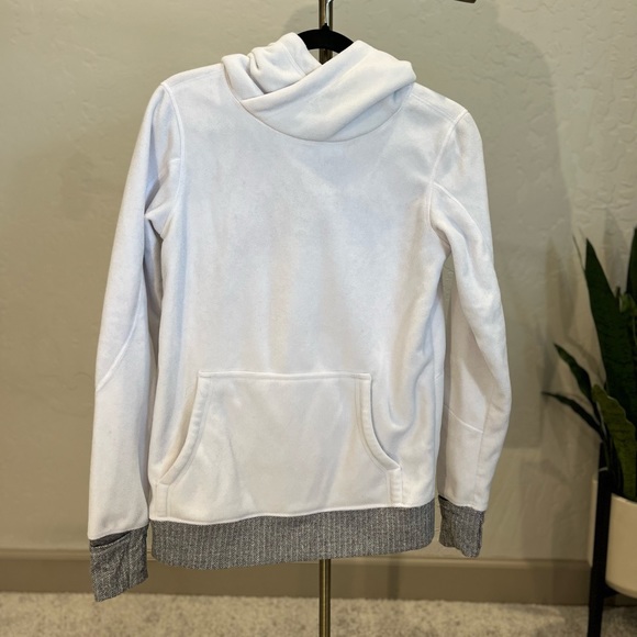 Lululemon Runaway Fleece Hoodie | Size 6 | Herringbone White/Grey GREAT Quality - Picture 1 of 8